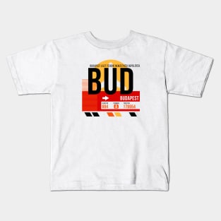 Budapest (BUD) Airport // Sunset Baggage Tag Kids T-Shirt